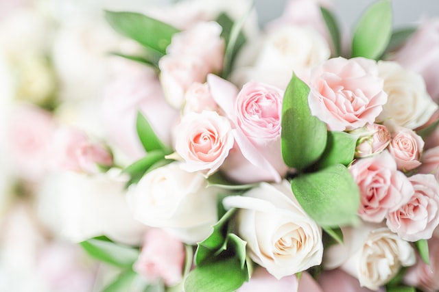 pink wedding flowers