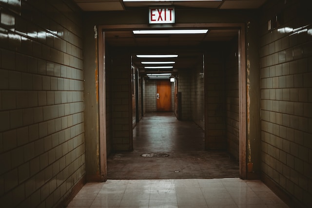 empty long hallway