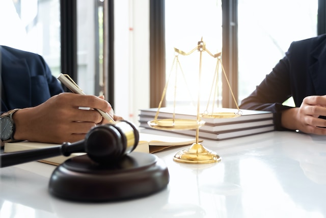 law symbols on the table