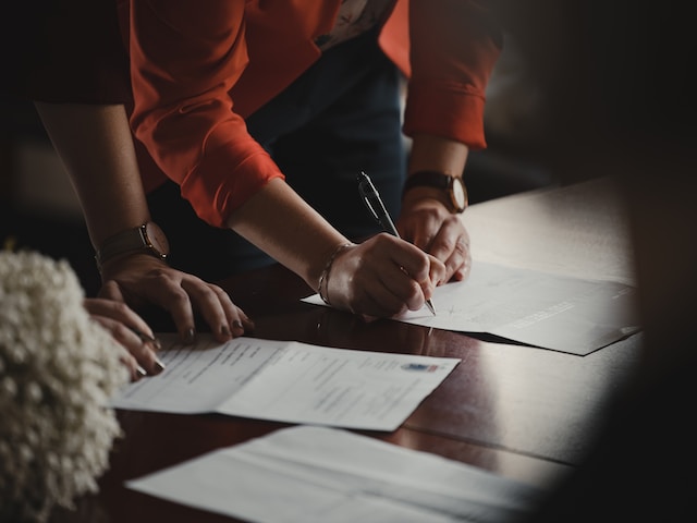 persons signing up documents