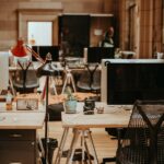 two desks in the office