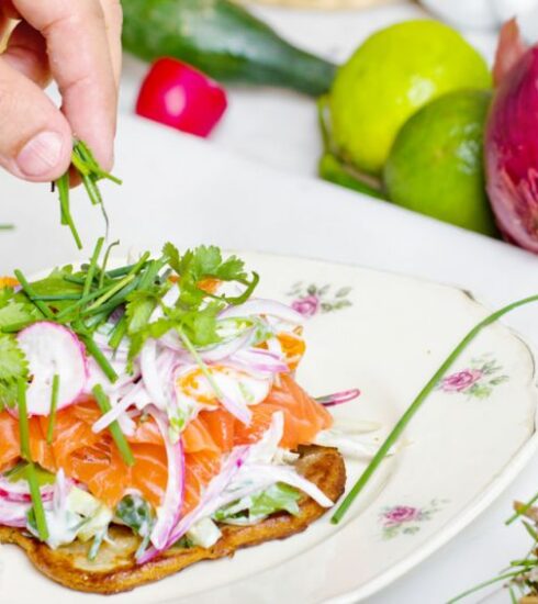 Nutrition - vegetable salad on plate