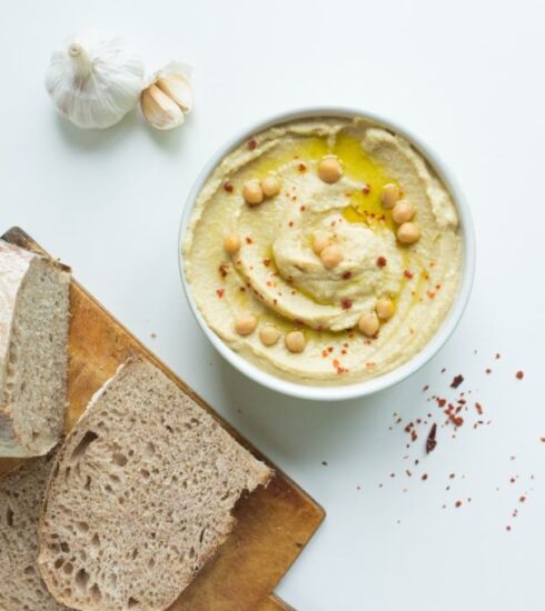 Snacks - white ceramic bowl with soup