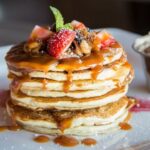 Foods - Pancake With Sliced Strawberry