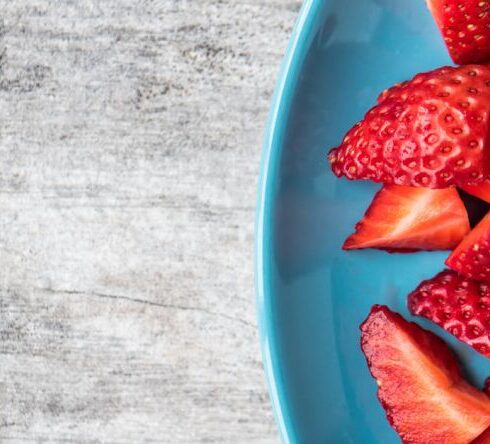 Diet - Bowl of Slices of Strawberries