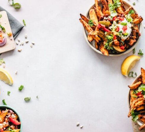 Foods - Assorted Salads on Bowls