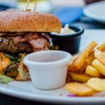 Foods - Fries and Burger on Plate