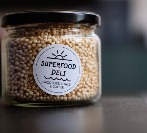 Superfoods - Close-up of Glass Jar with Superfood on Table