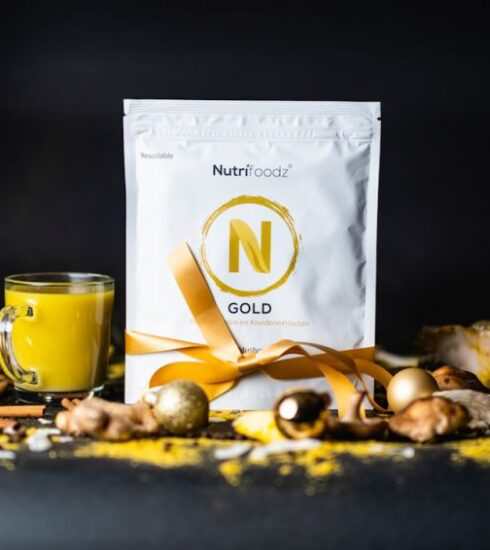 Superfoods - a bag of nutritious gold next to a candle