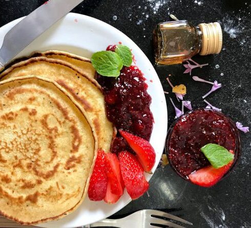 Breakfast - Pancake on Plate