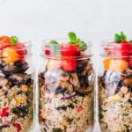 Meal Prep - Three Clear Glass Jars on Gray Surface