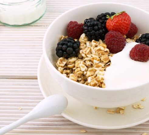 Diet - Red Strawberry and Raspberry on White Ceramic Bowl