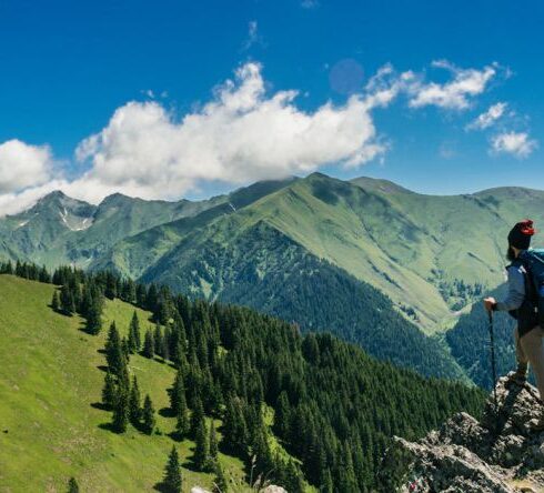 Traveling - Man Standing on a Rock