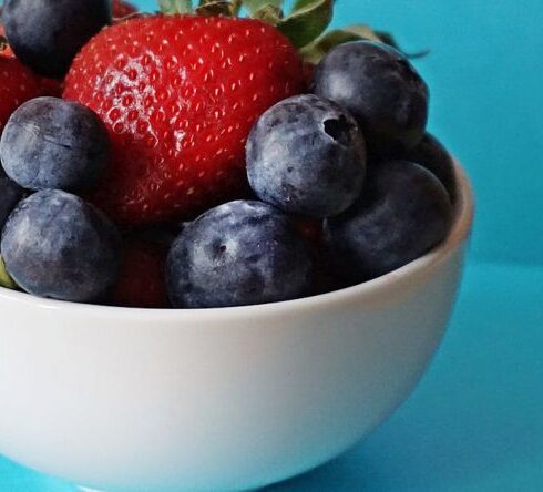 Diet - Blueberries and Strawberries in White Ceramic Bowl