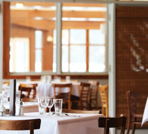 Restaurants - Clear Wine Glass on Table