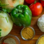 Diet - Assorted Vegetables and Spices on Wood Surface