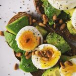 Diet - Pastry and Boiled Egg on Plate