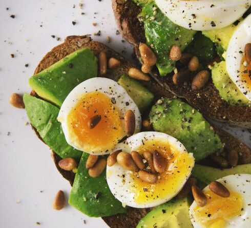 Diet - Pastry and Boiled Egg on Plate