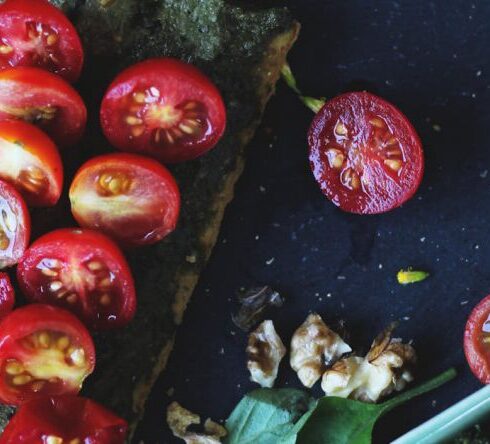 Diet - Sliced Tomatoes and Herbs