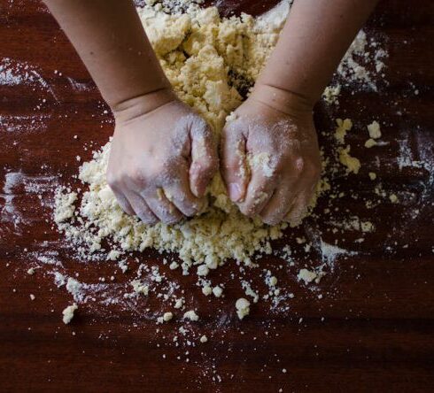 Baking - Person Mixing Dough