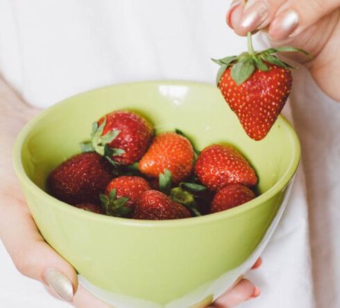 Diet - Strawberries On Green Bowl