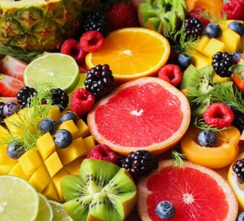 Fruits - Sliced Fruits on Tray