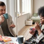 Healthy Eating - Man And Woman Having Breakfast