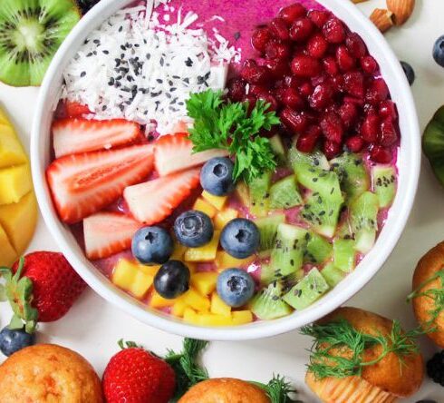 Foods - Assorted Sliced Fruits in White Ceramic Bowl