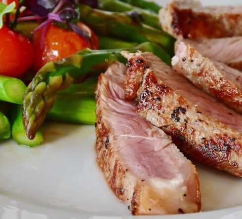 Nutrition - Grilled Meat Dish Served on White Plate