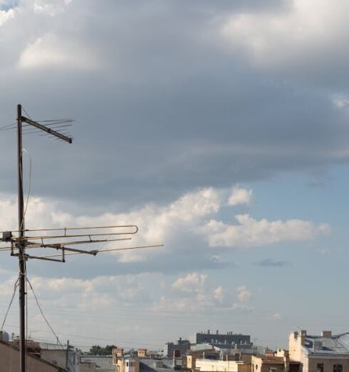 Tops - Beautiful view of city roof tops on sunny day