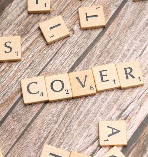 Cover-Up - The word cover spelled out with scrabble letters