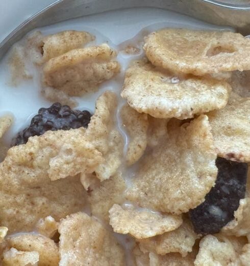 Healthy Eating - A bowl of cereal with raisins and milk