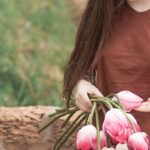 Wear - Woman Holding Pink Tulips