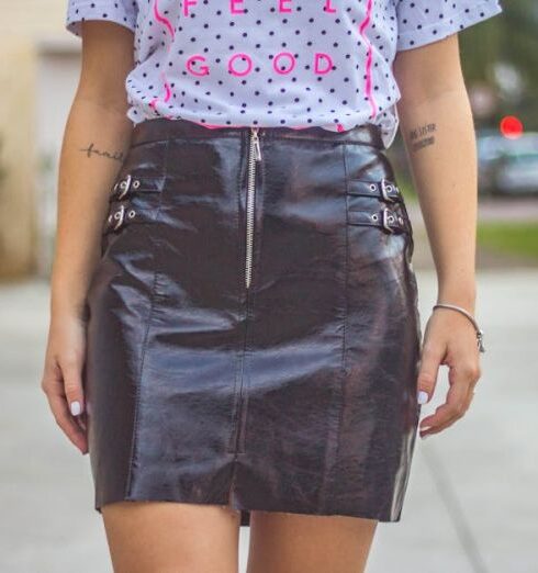 Skirt - woman posing on street