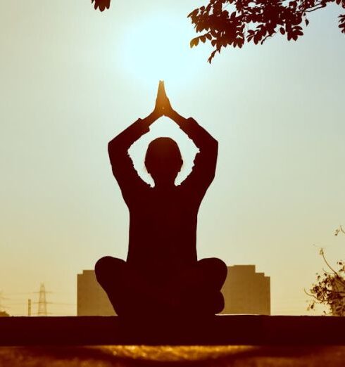 Meditation - Silhouette of Man at Daytime