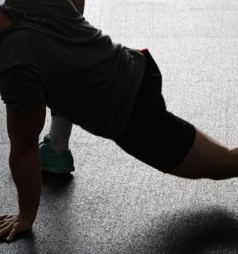 Stretching - Man Doing Pushup