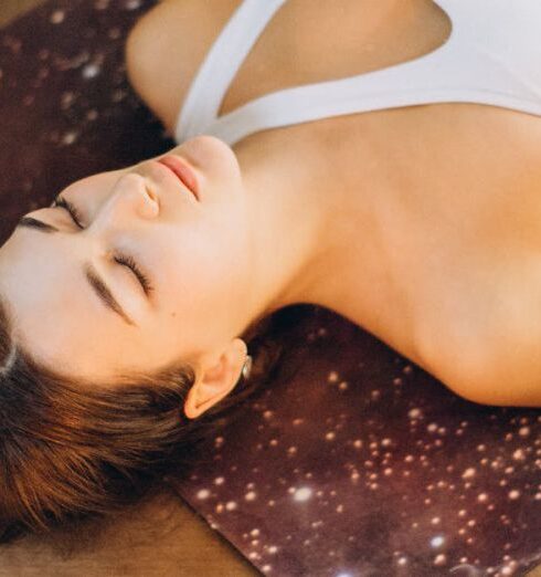 Mindfulness - Woman Relaxing in Yoga Mat