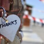 Gratitude - Silver-colored Heart Lock Bridge