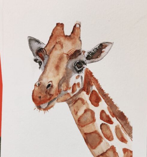 Art - Painting of Giraffe