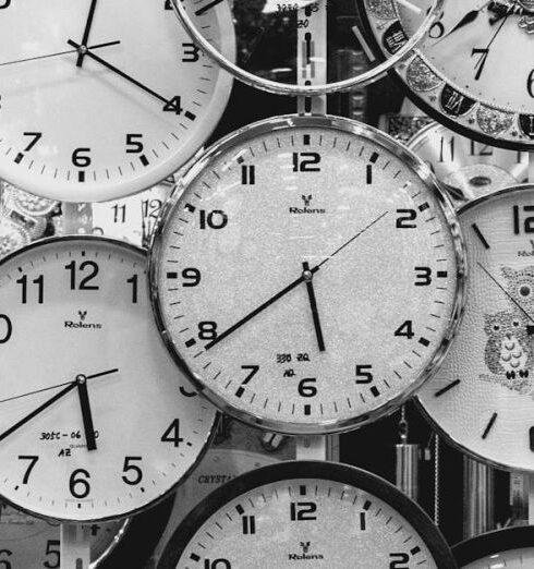 Schedule - Black And White Photo Of Clocks