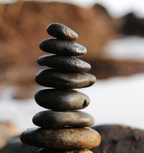 Balance - Pile of Rock Near Lake