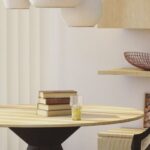 Visualization - Round Beige and Brown Wooden Table and Chair