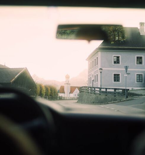 Road Trip - White Painted Building Beside Road