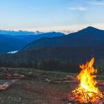 Camping - Bonfire Surrounded With Green Grass Field