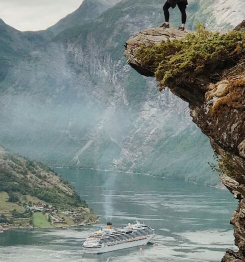 Adventure - Woman Standing on the Cliff