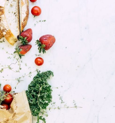 Food - Flatlay Photography Of Strawberries And Sliced Bread