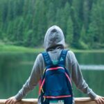 Lifestyle - Person Wearing Gray Hoodie Jacket Watching Lake