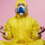 Breathing - Man In Yellow Protective Suit