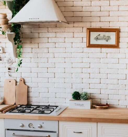 Kitchen - Chopping Boards Near Oven Under Hood