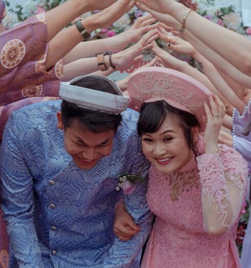 Wedding - Wedding Couple Taking a Traditional Ceremony